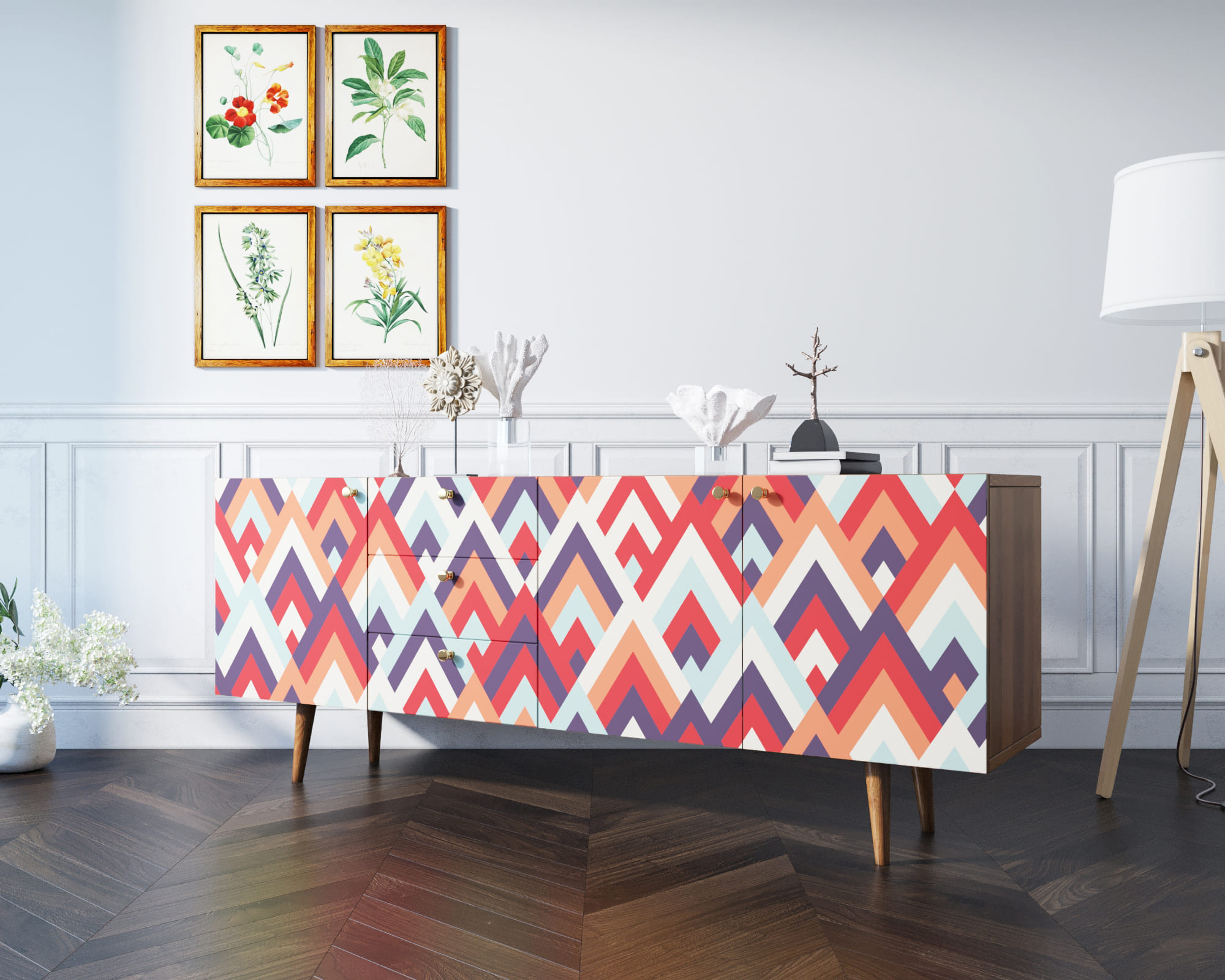 фото Комод "Berber" удлиненный принт 2 арт BB11/Print_02