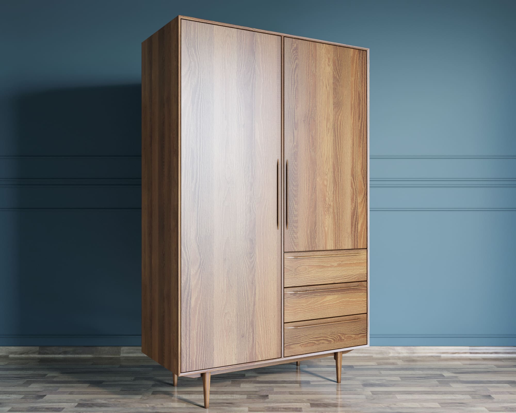 фото Шкаф в скандинавском стиле "Bruni" с ящиками арт BR27