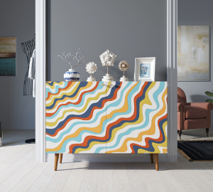 купить Комод с принтом 21 "Berber" две дверки арт BB04/Print_21