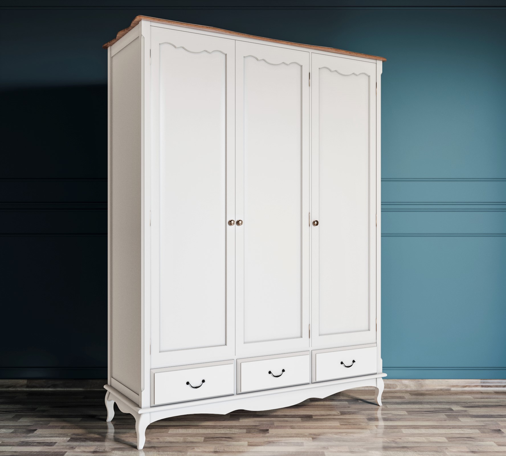 заказать Шкаф Leontina для одежды трехстворчатый с ящиками арт ST9327KR/3