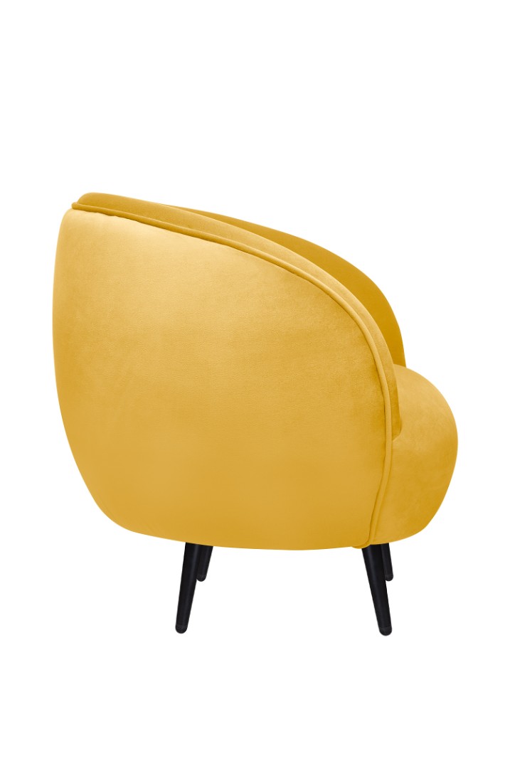 заказать Мягкое кресло Small Benee Yellow на черных ножках