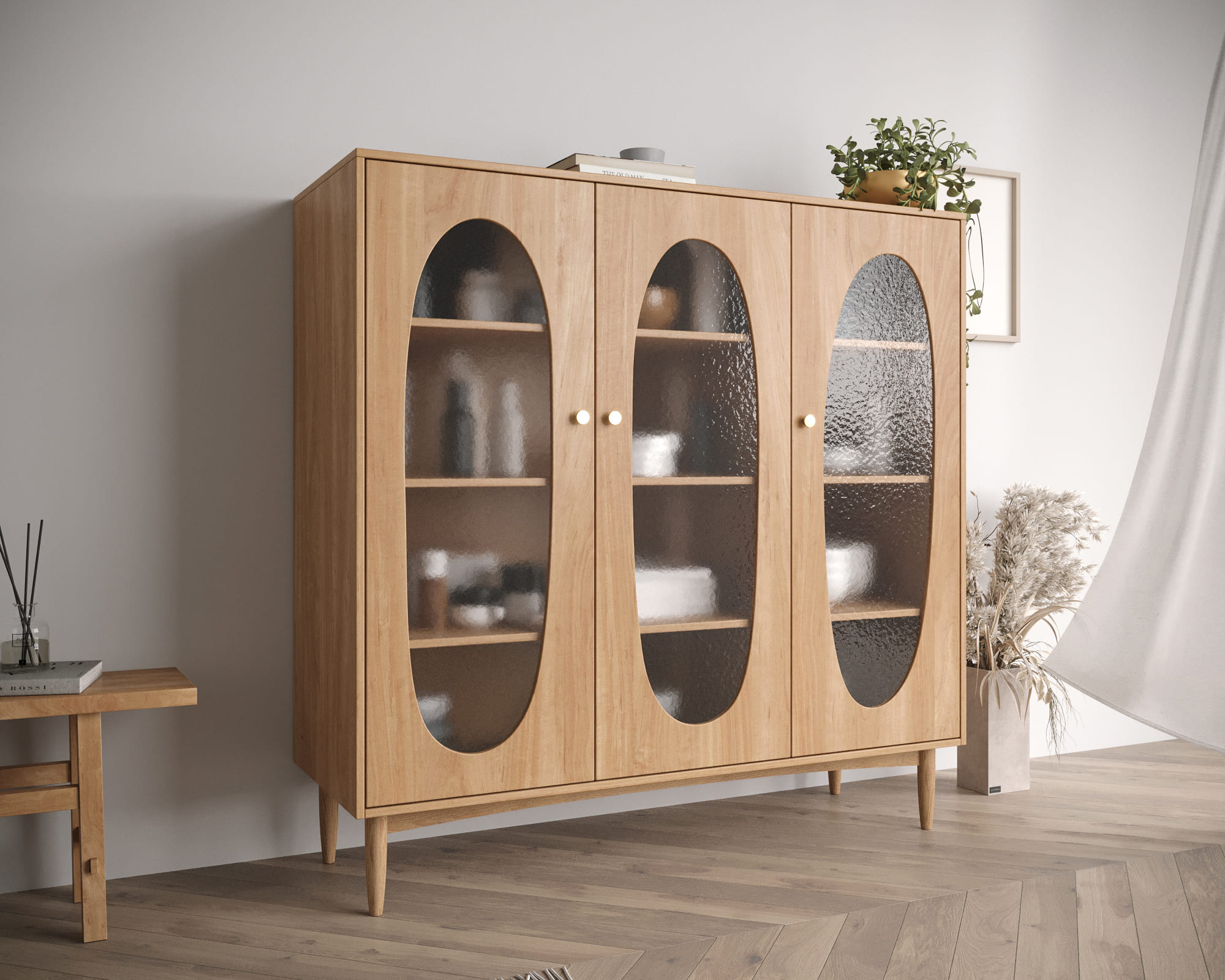 заказать Шкаф трехстворчатый низкий Bubble арт BBL04 в Москве заказать Шкаф трехстворчатый низкий Bubble арт BBL04