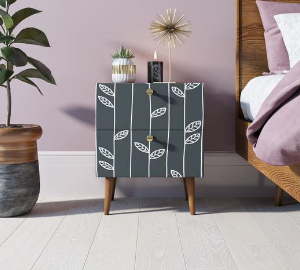 купить Тумбочка "Berber" с двумя ящиками 18 принт арт BB03/Print_18, разноцветная