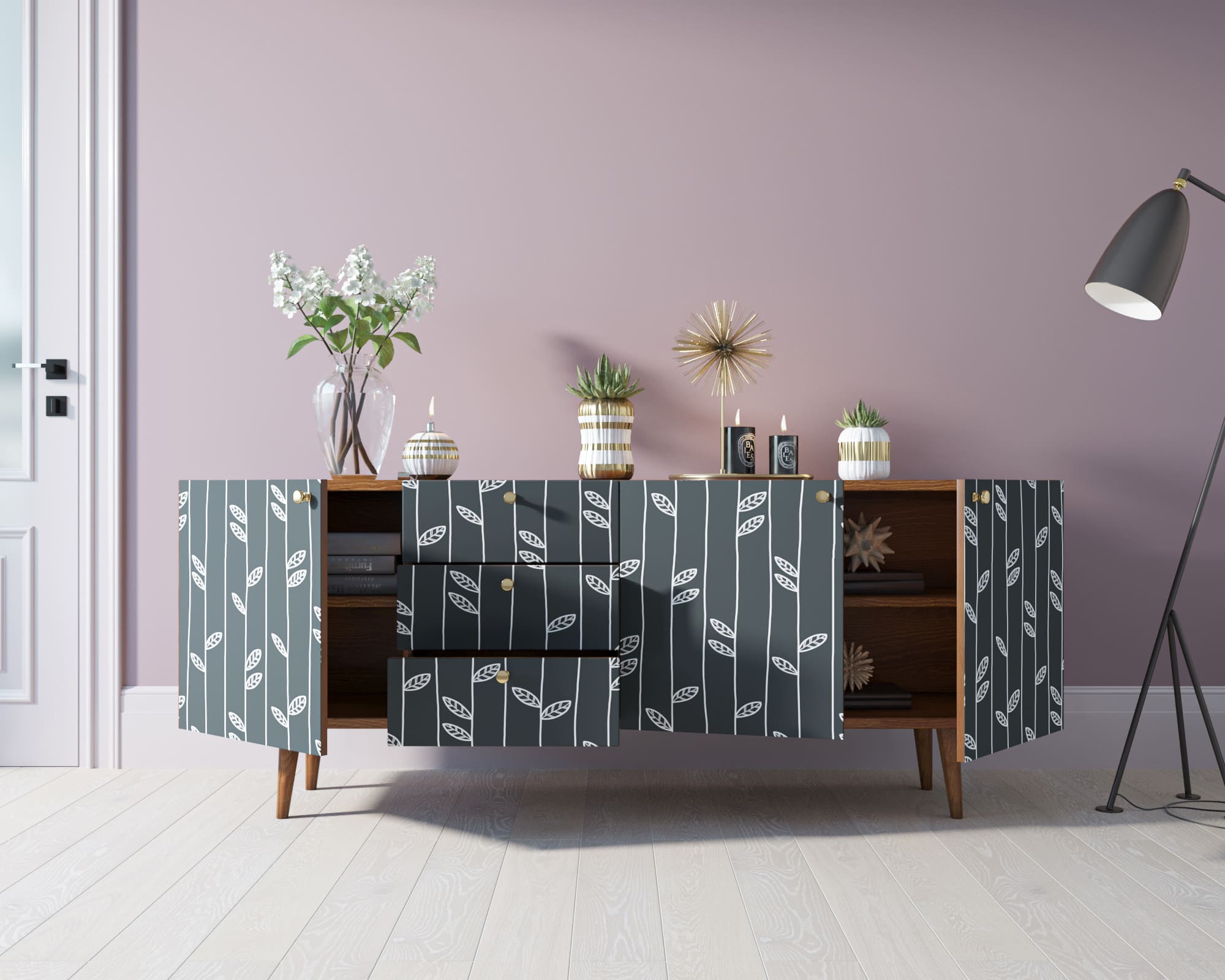 Комод "Berber" удлиненный принт 18 арт BB11/Print_18 в интернет-магазине