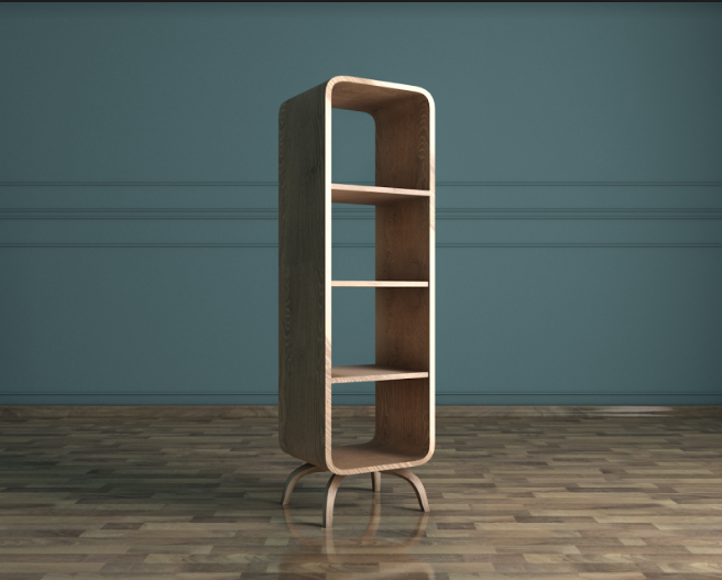 купить Деревянный стеллаж "Ellipse" узкий арт EL06 в Москве купить Деревянный стеллаж "Ellipse" узкий арт EL06