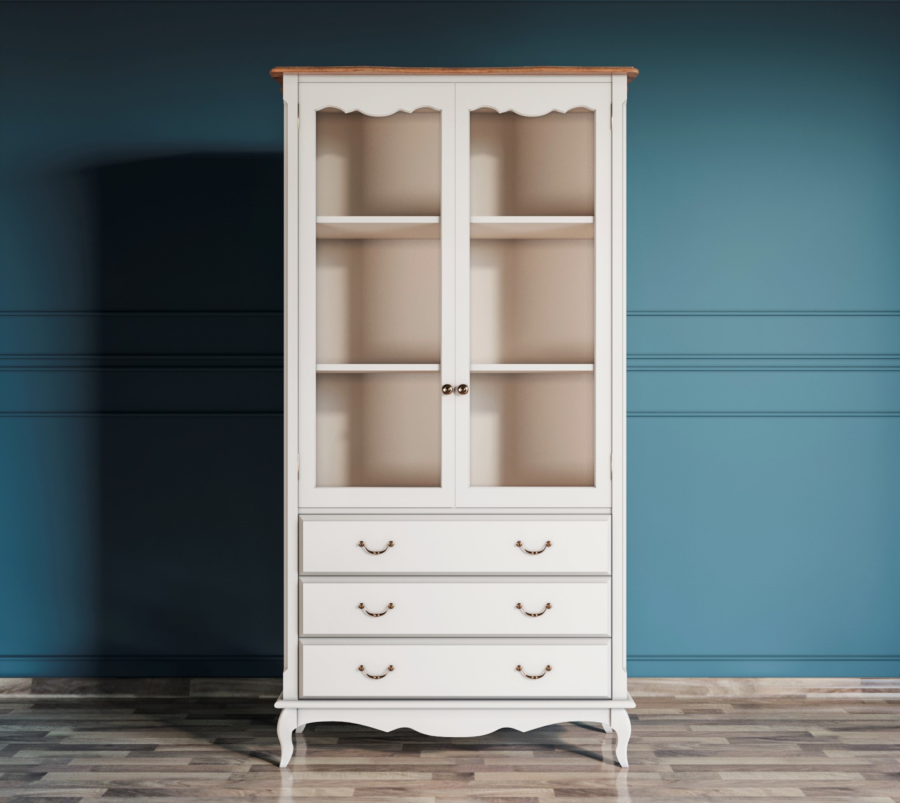 фото Шкаф "Leontina" для посуды высокий 3 ящика арт ST9355/3 в Москве фото Шкаф "Leontina" для посуды высокий 3 ящика арт ST9355/3