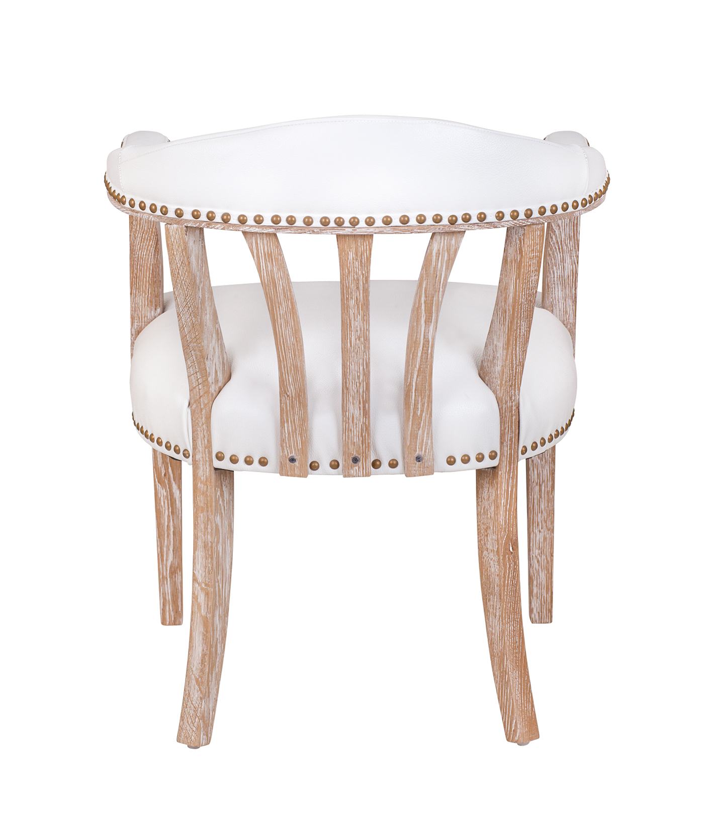 Мягкий стул с подлокотниками Tanner White Leather в интернет-магазине