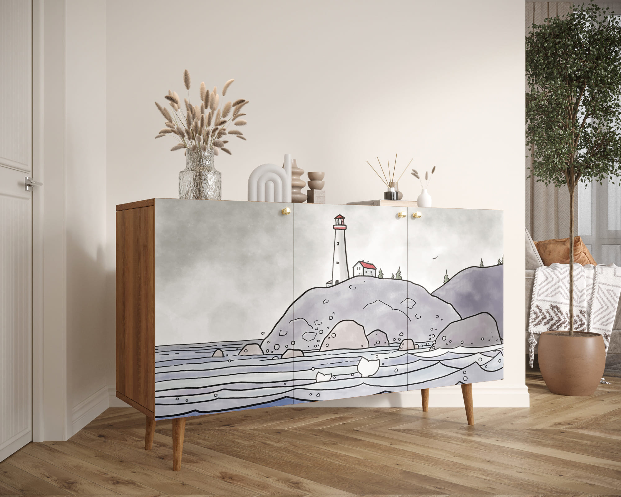 заказать Комод с принтом 51 "Berber" арт BB01/Print_51 в Москве заказать Комод с принтом 51 "Berber" арт BB01/Print_51