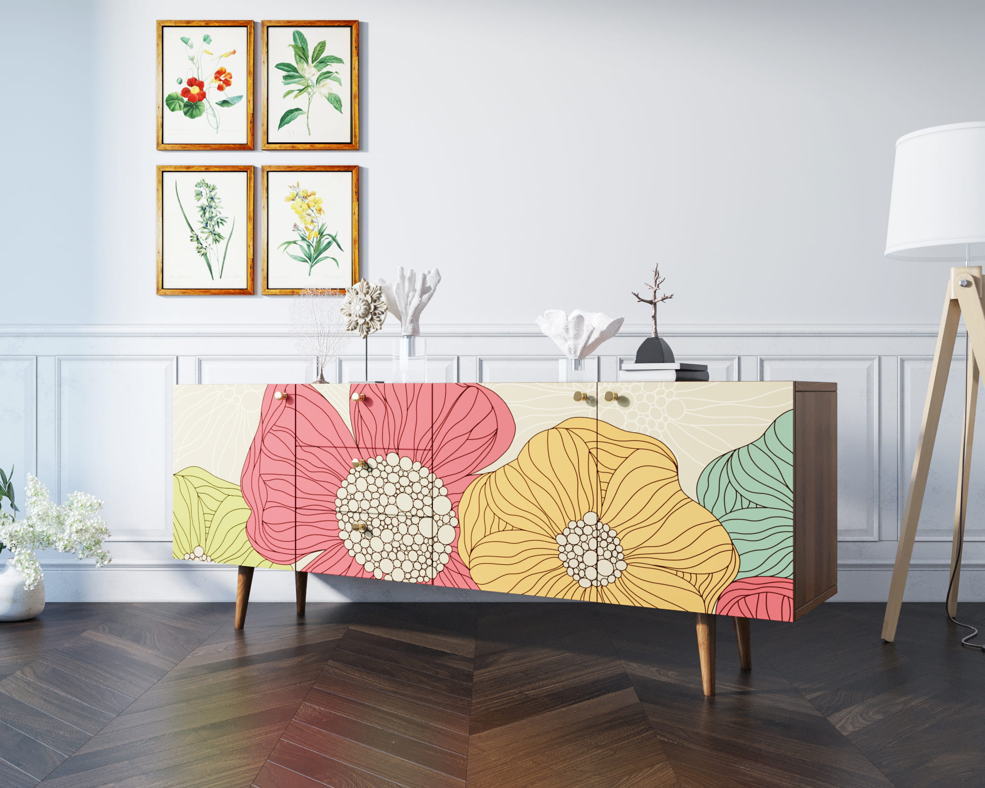 Комод "Berber" удлиненный принт 5 арт BB11/Print_05 в интернет-магазине