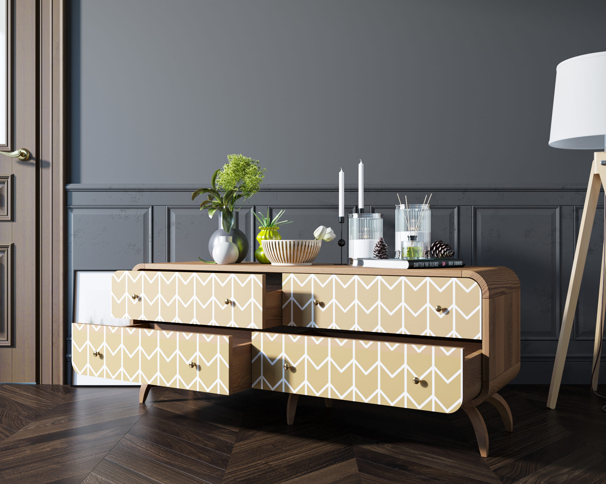 купить Комод "Ellipse print" c принтом 1 арт EL01/Print_1