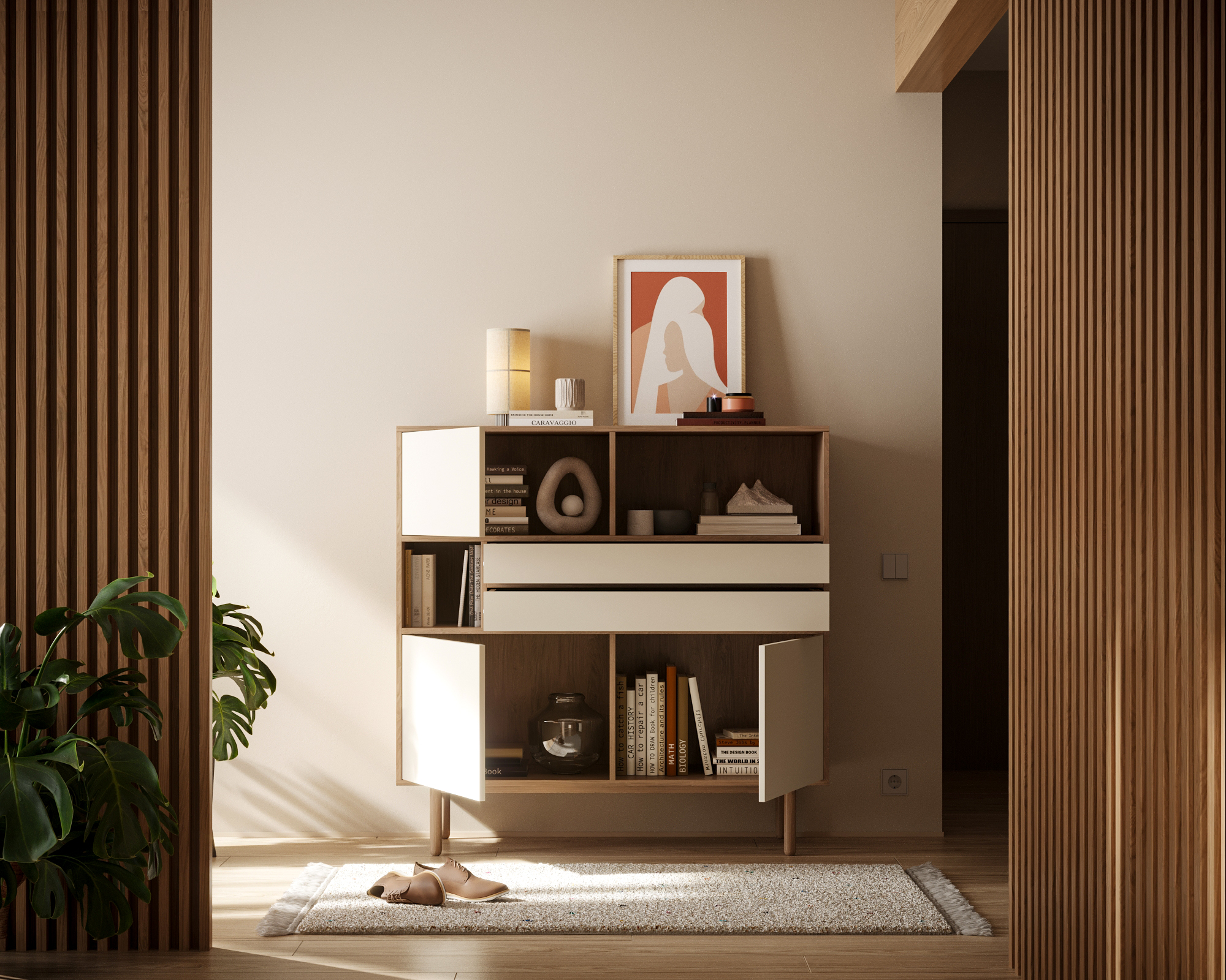 купить Комод большой с тремя дверками и двумя ящиками "Alice" арт ALC05