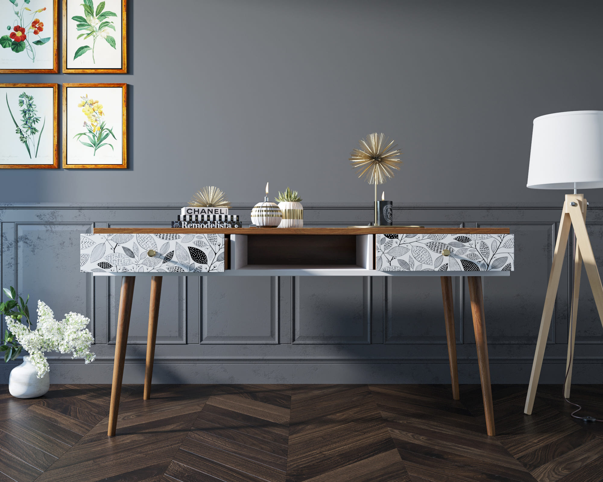 Стол рабочий "Berber" принт 9 арт BB18/Print_09 в интернет-магазине