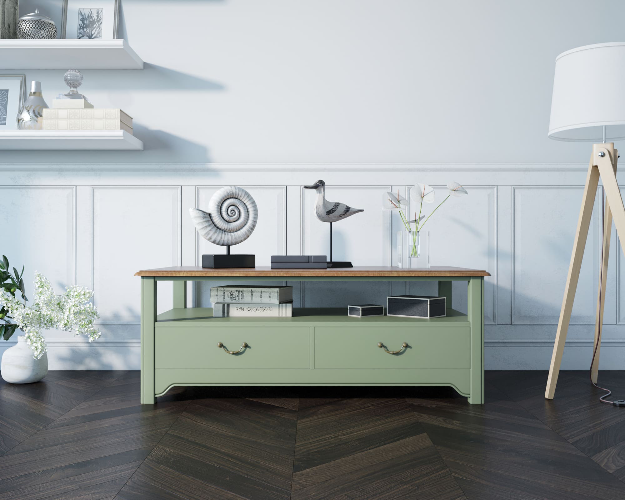 заказать Стол журнальный "Olivia" 4 ящика арт GC1004