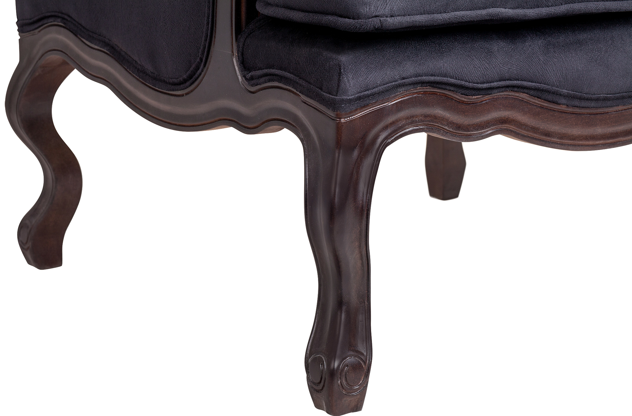 Двухместный дизайнерский диван Brody Double Black в интерьере