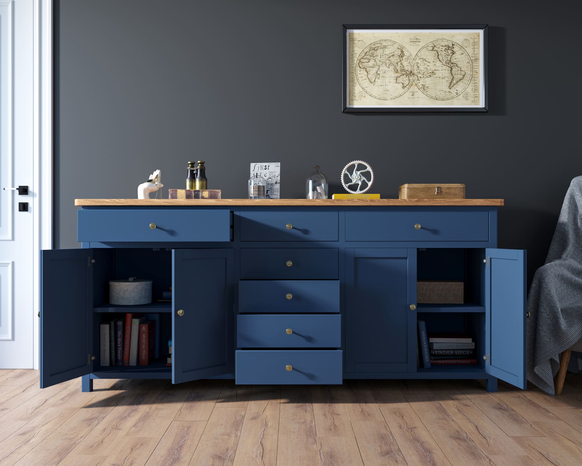 купить Большой комод "Jules Verne" арт JV36ETGB в Москве купить Большой комод "Jules Verne" арт JV36ETGB