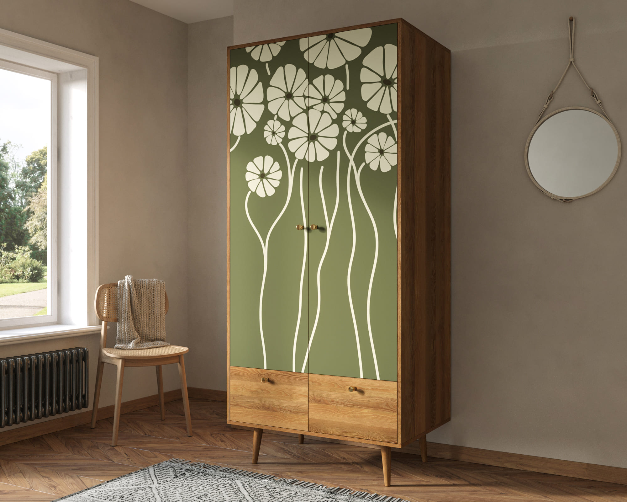 заказать Шкаф двухстворчатый "Berber" арт BB16/Print_53