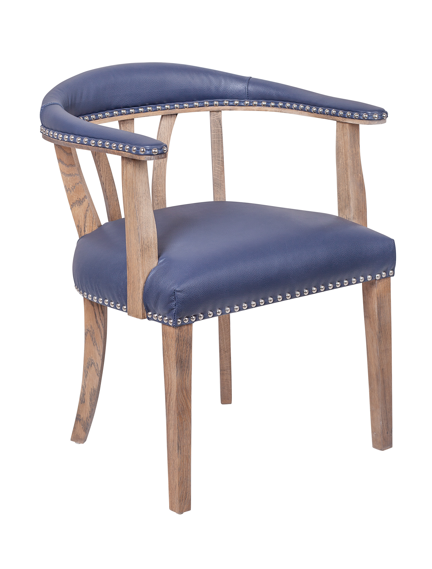 купить Мягкий стул с подлокотниками Tanner Blue Leather