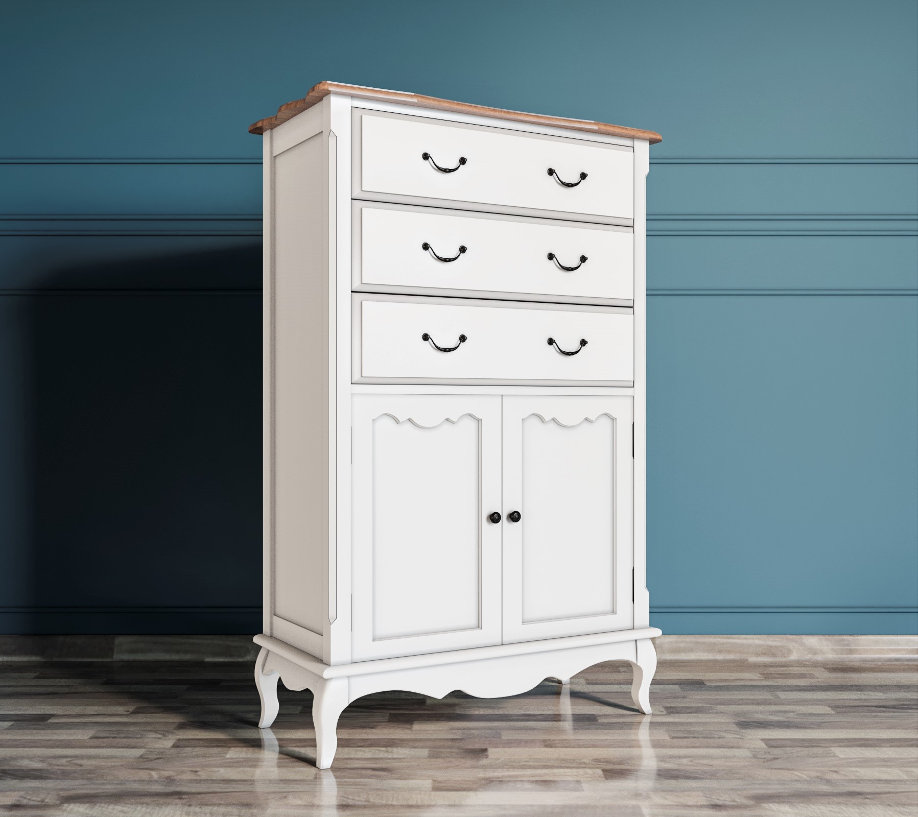 заказать Комод Leontina три ящика две дверки арт ST9354 в Москве заказать Комод Leontina три ящика две дверки арт ST9354