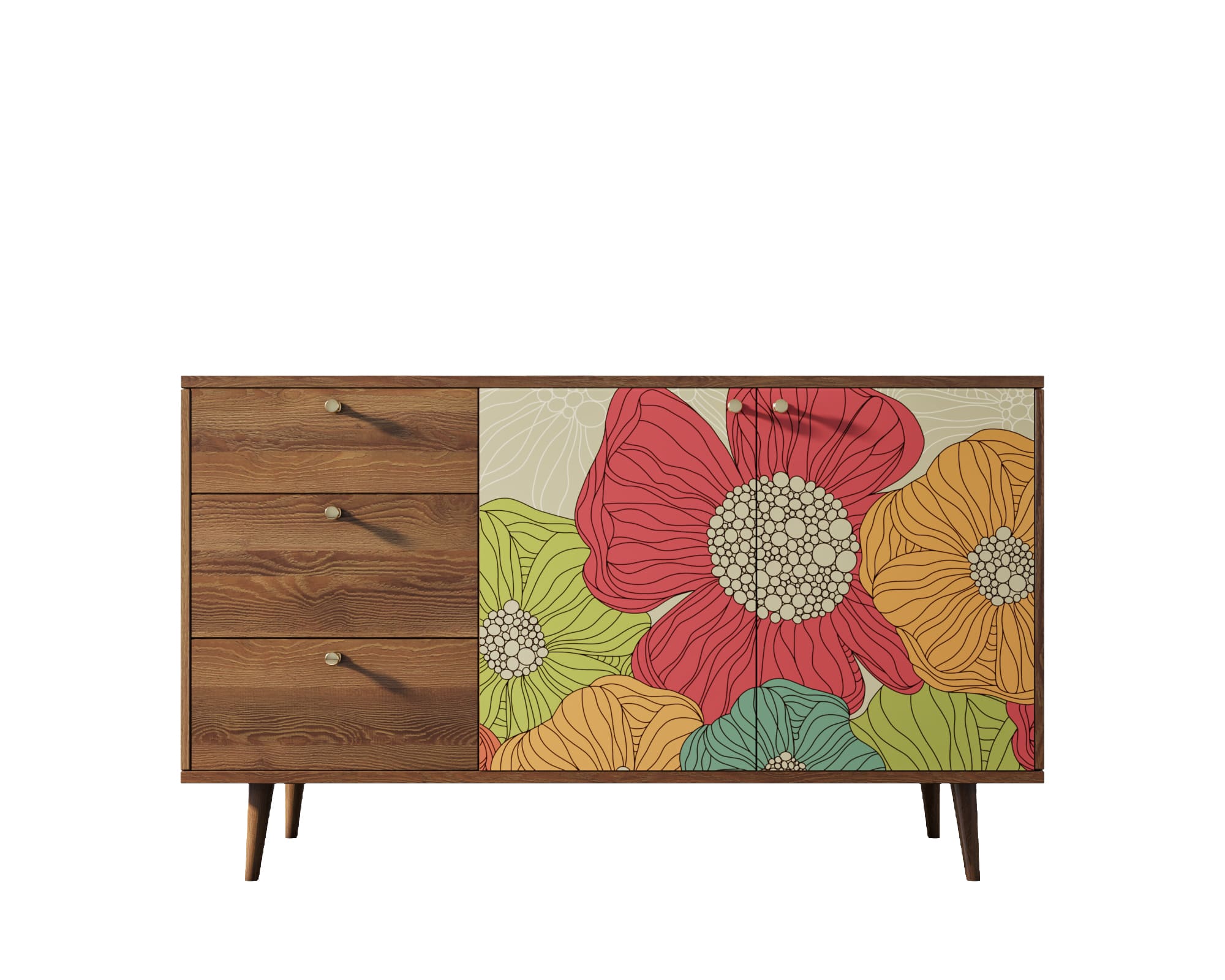 заказать Комод "Berber" с двумя дверками и ящиками 5 принт арт BB05/Print_05 в Москве заказать Комод "Berber" с двумя дверками и ящиками 5 принт арт BB05/Print_05