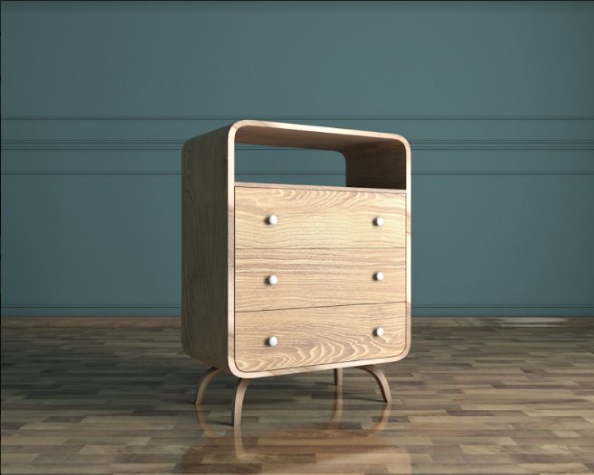 купить Высокий комод "Ellipse" с тремя ящиками арт EL04Y