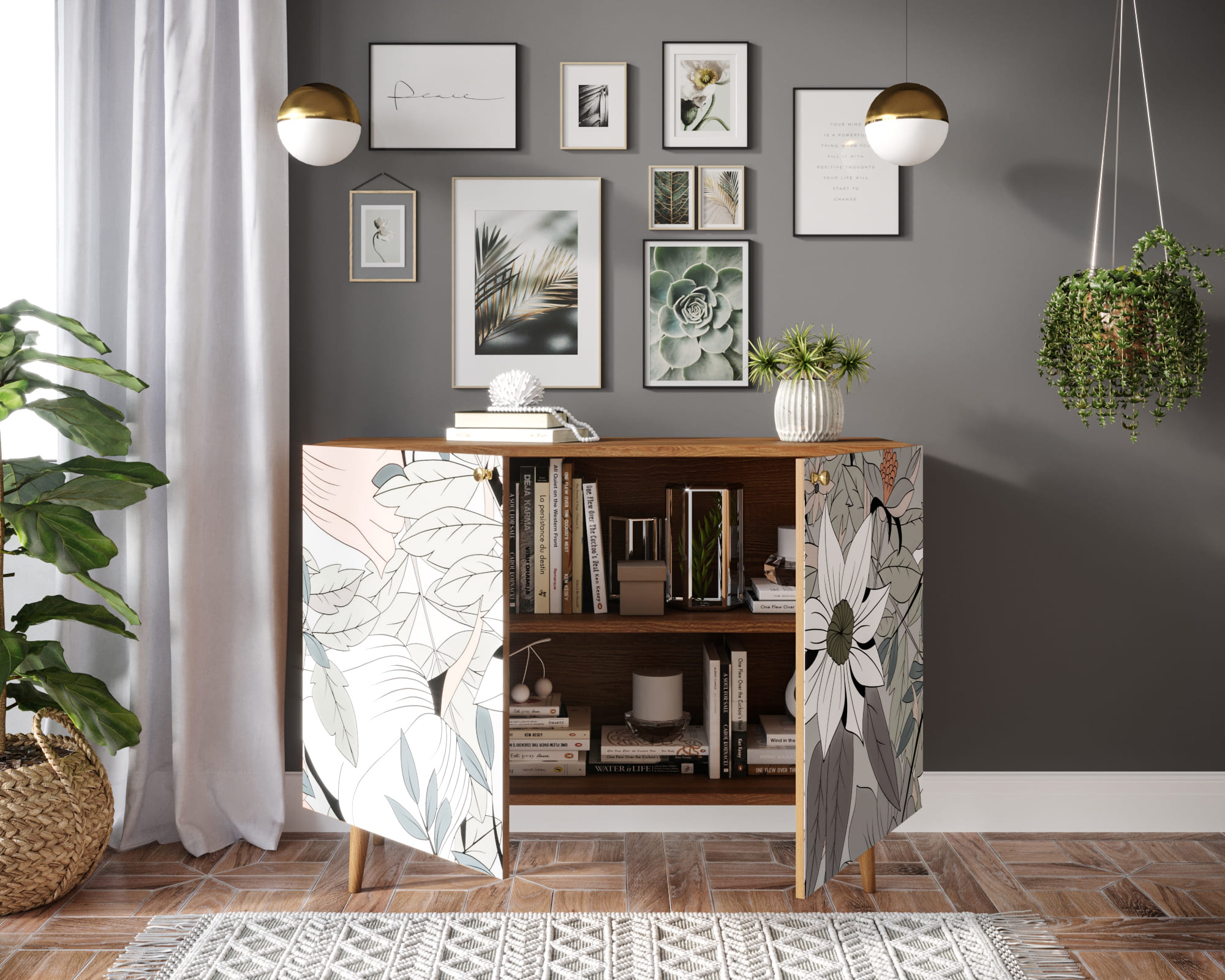 Комод с принтом 50 "Berber" две дверки арт BB04/Print_50 в интернет-магазине в Москве Комод с принтом 50 "Berber" две дверки арт BB04/Print_50 в интернет-магазине