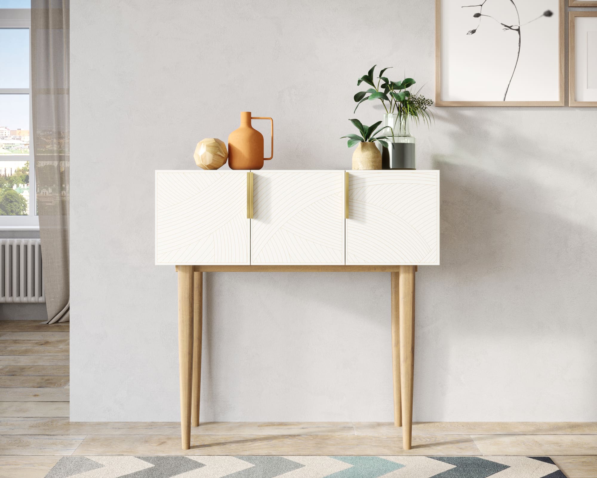 Консоль с тремя дверками "Line" LN15/GR1/beige в интернет-магазине в Москве Консоль с тремя дверками "Line" LN15/GR1/beige в интернет-магазине