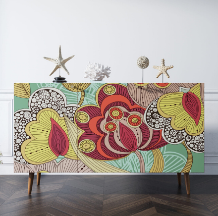 купить Комод "Berber" с двумя дверками и ящиками принт 6 арт BB17/Print_06