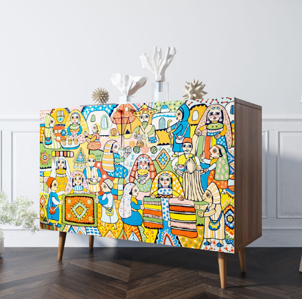 Комод "Berber" две дверки 1 принт арт BB04/Print_01 в Москве Комод "Berber" две дверки 1 принт арт BB04/Print_01