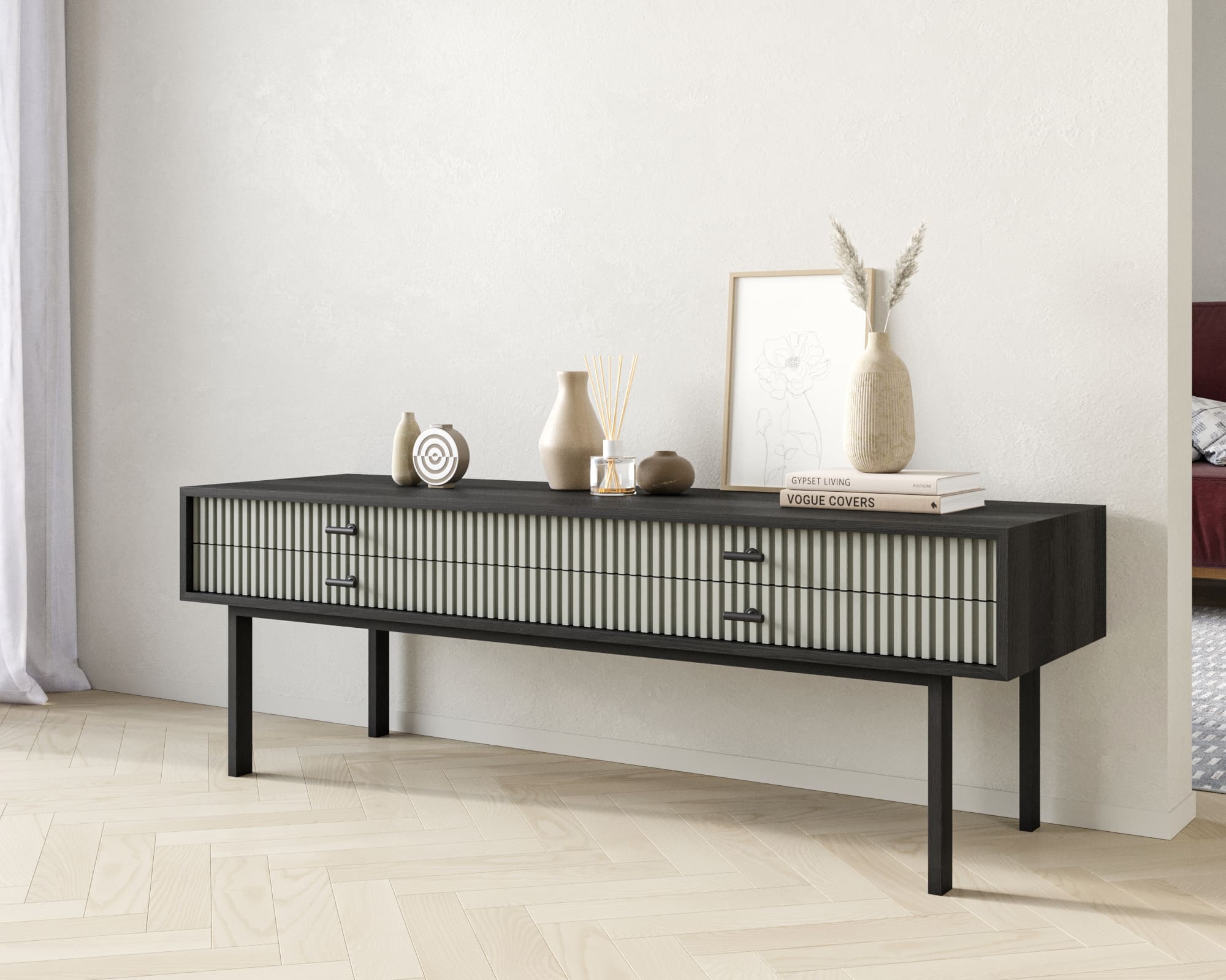 заказать Консоль с двумя ящиками "Emerson" арт EM23/gray/L в Москве заказать Консоль с двумя ящиками "Emerson" арт EM23/gray/L