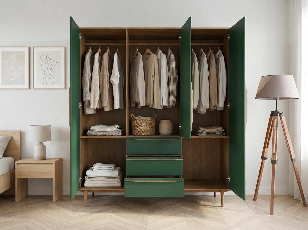 заказать Шкаф в скандинавском стиле "Бруни (Bruni)" трехстворчатый арт BR27/3/6002