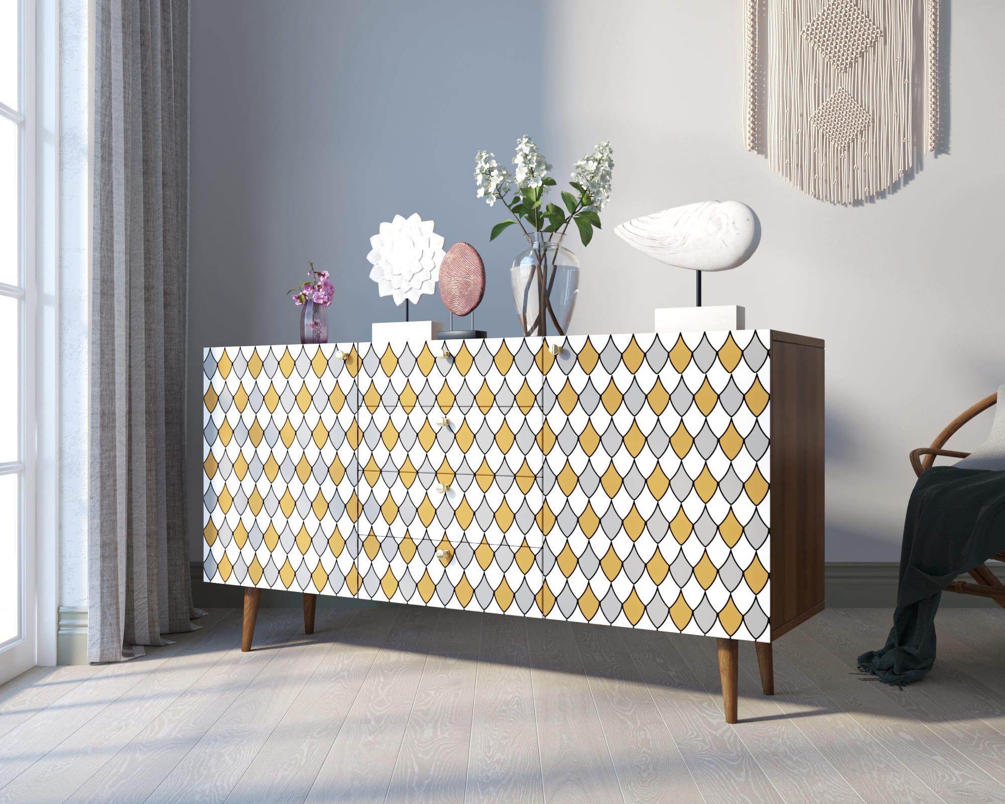 фото Комод "Berber" с ящиками 22 принт арт BB14/Print_22 в Москве фото Комод "Berber" с ящиками 22 принт арт BB14/Print_22