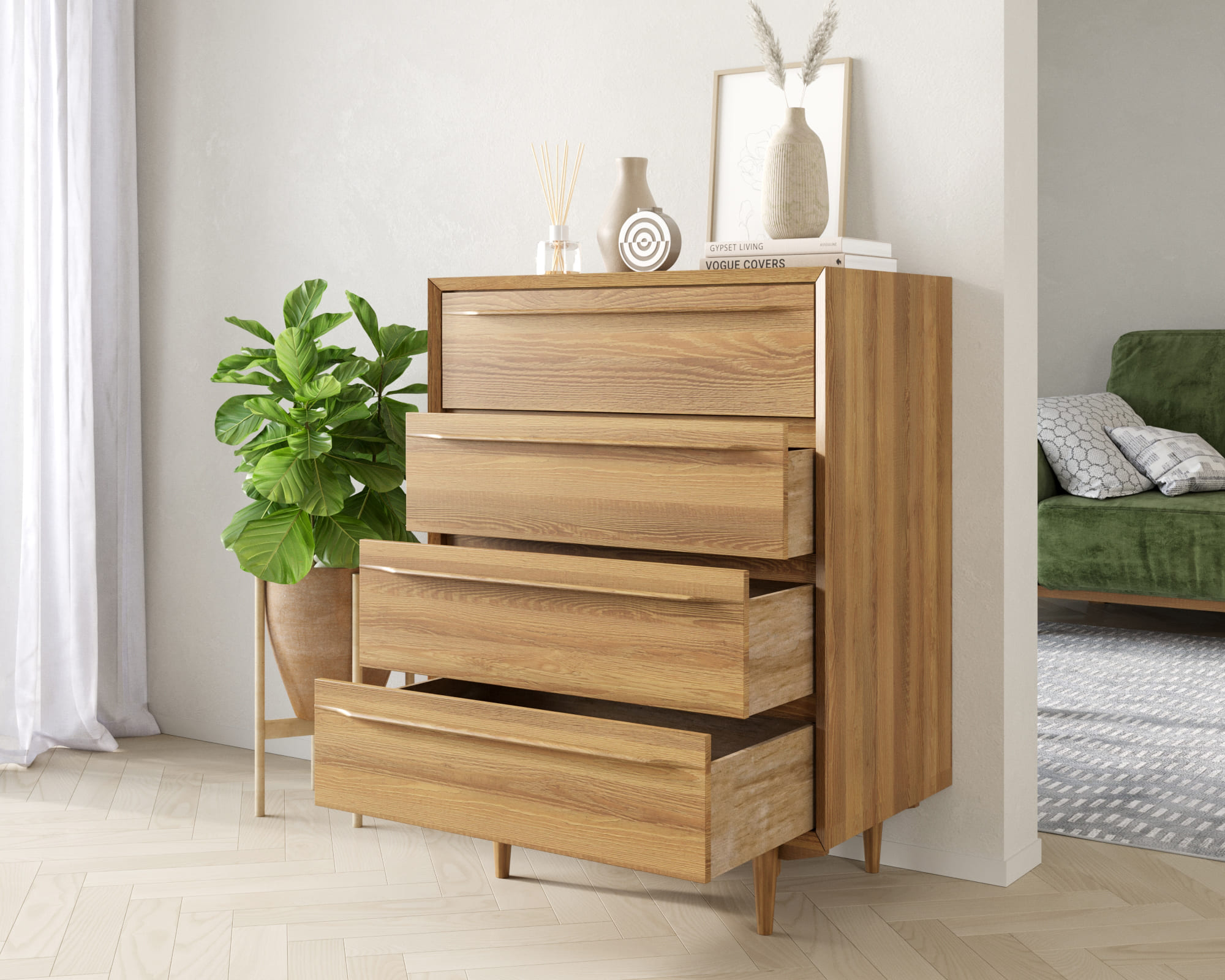 купить Комод в Скандинавском стиле "Bruni" на четыре ящика арт BR08 в Москве купить Комод в Скандинавском стиле "Bruni" на четыре ящика арт BR08