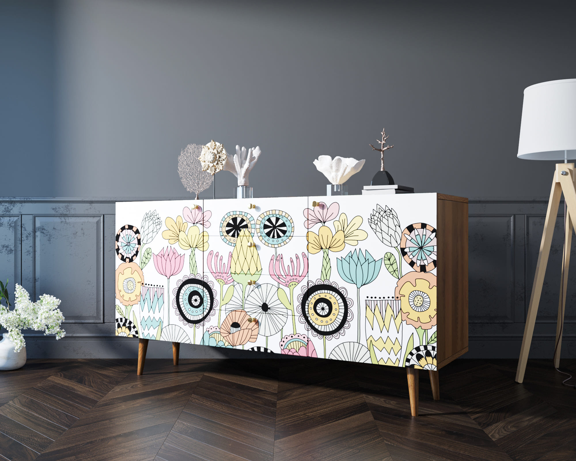 Комод "Berber" с ящиками арт BB14/Print_03 в интернет-магазине