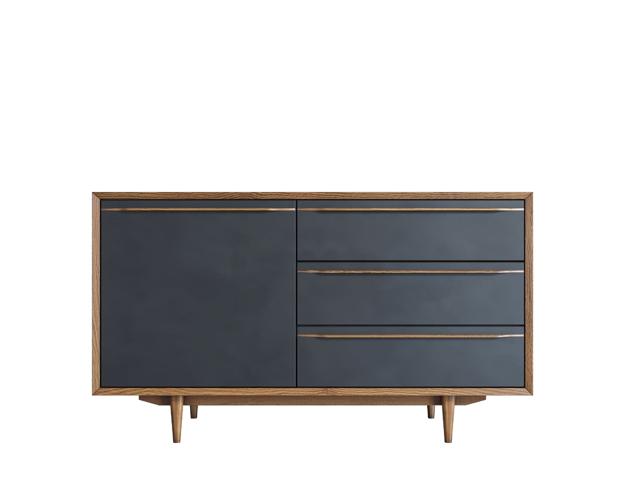 купить Комод "Brun Blacki" с ящиками и дверкой арт BR-02Black