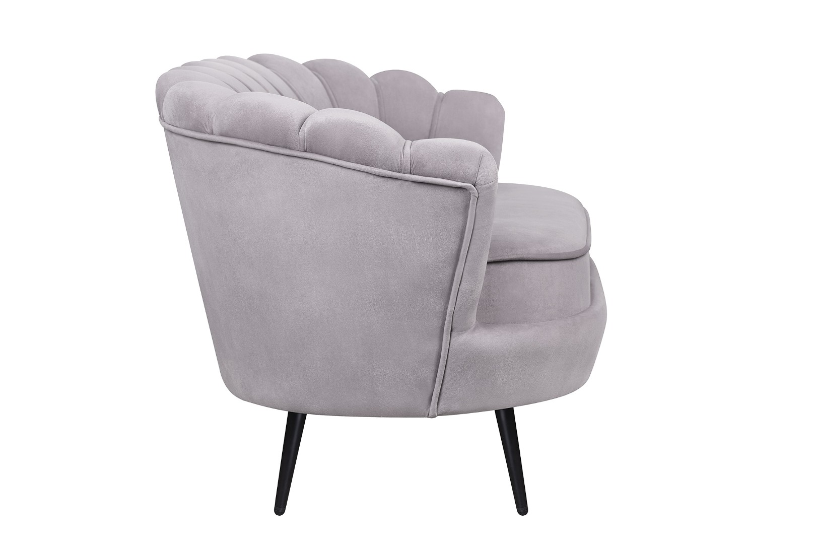 заказать Диван ракушка Pearl Double Grey на черных ножках