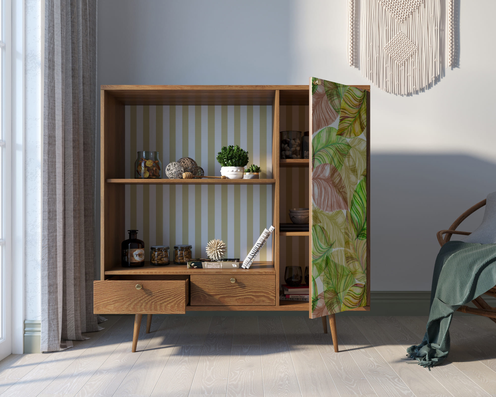 купить Стеллаж с нишей "Berber" принт 29 арт BB28/Print_29 в Москве купить Стеллаж с нишей "Berber" принт 29 арт BB28/Print_29