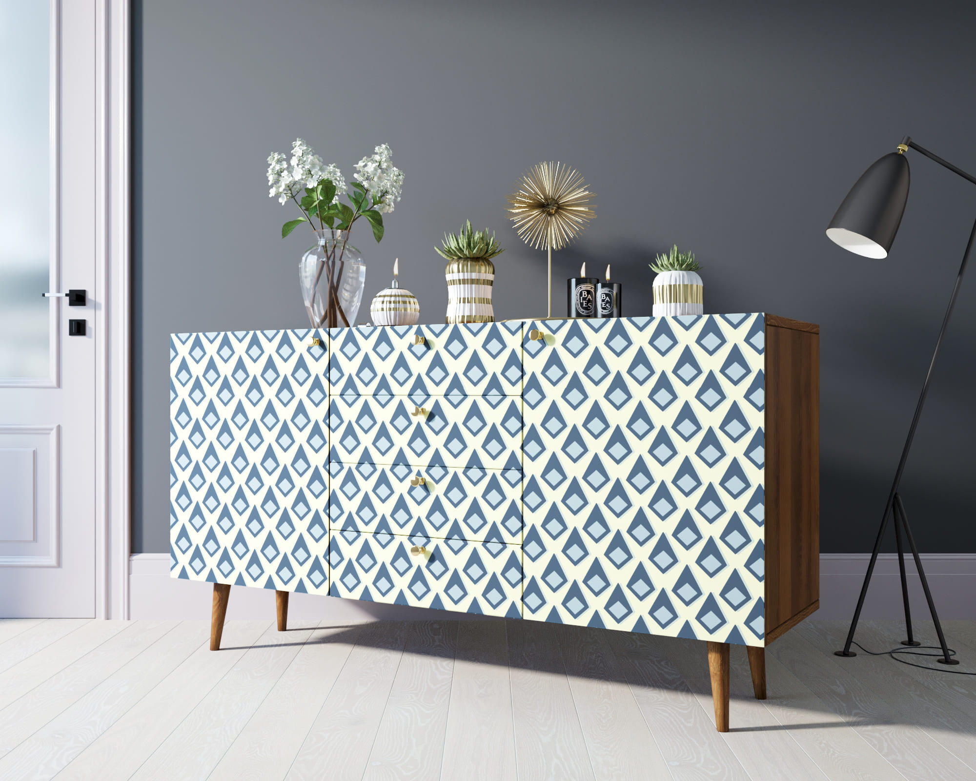 фото Комод "Berber" с ящиками 13 принт арт BB14/Print_13