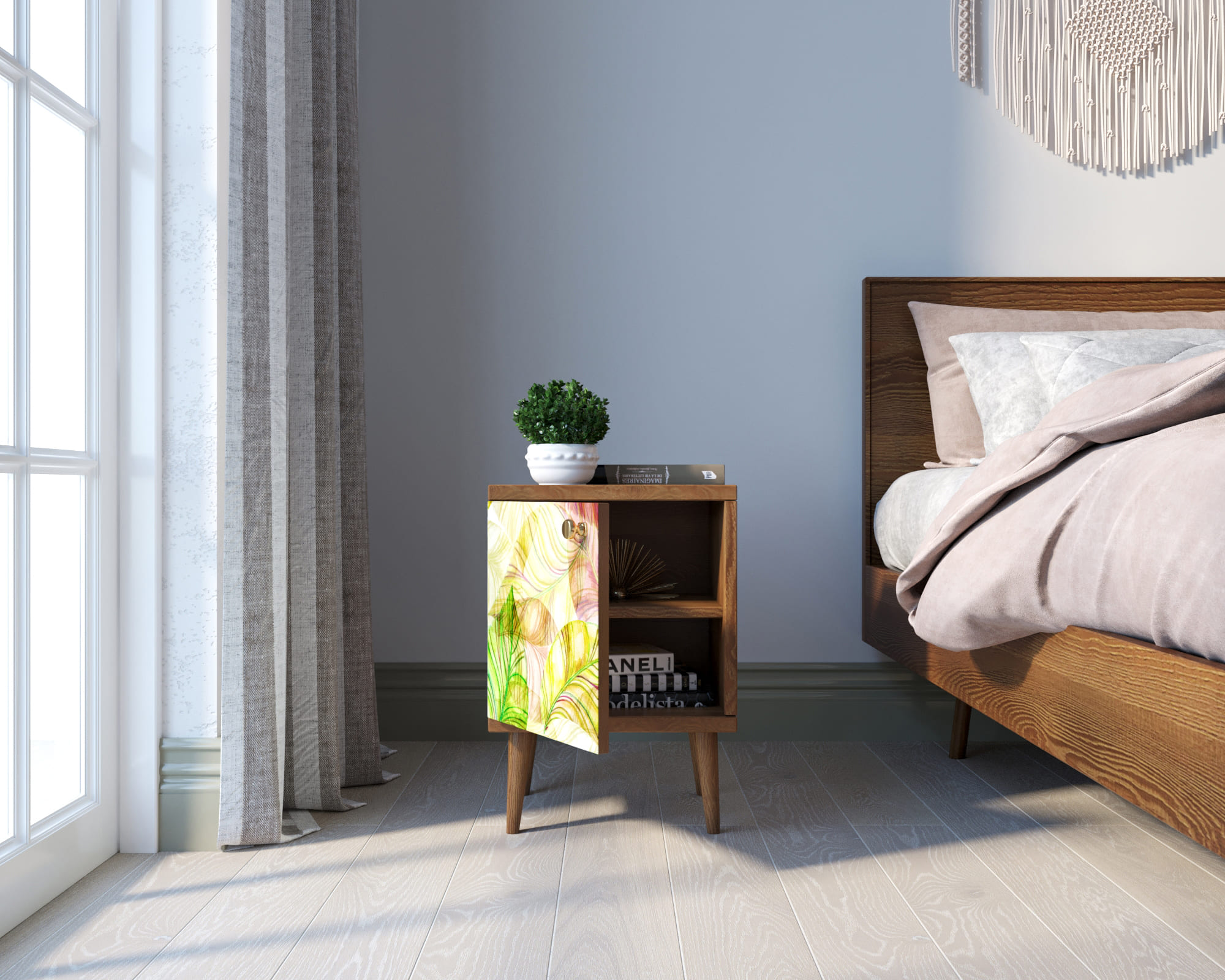 купить Тумбочка "Berber" с дверкой 29 принт арт BB21/Print_29, разноцветная в Москве купить Тумбочка "Berber" с дверкой 29 принт арт BB21/Print_29, разноцветная