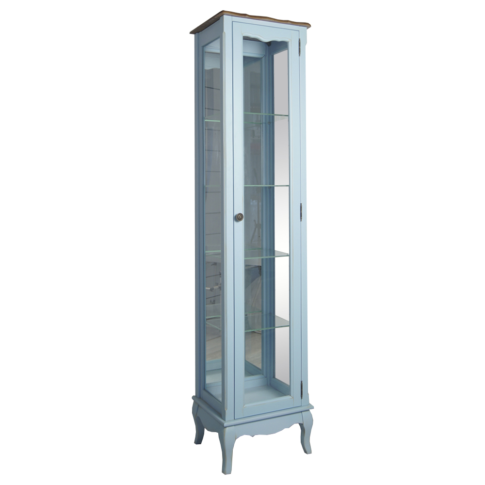 Шкаф "Leontina Blue" для посуды узкий/высокий арт ST9319RB на заказ в Москве Шкаф "Leontina Blue" для посуды узкий/высокий арт ST9319RB на заказ