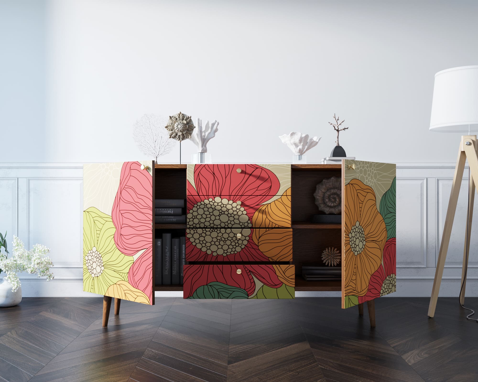 Комод "Berber" с ящиками 5 принт арт BB14/Print_05 в интернет-магазине в Москве Комод "Berber" с ящиками 5 принт арт BB14/Print_05 в интернет-магазине