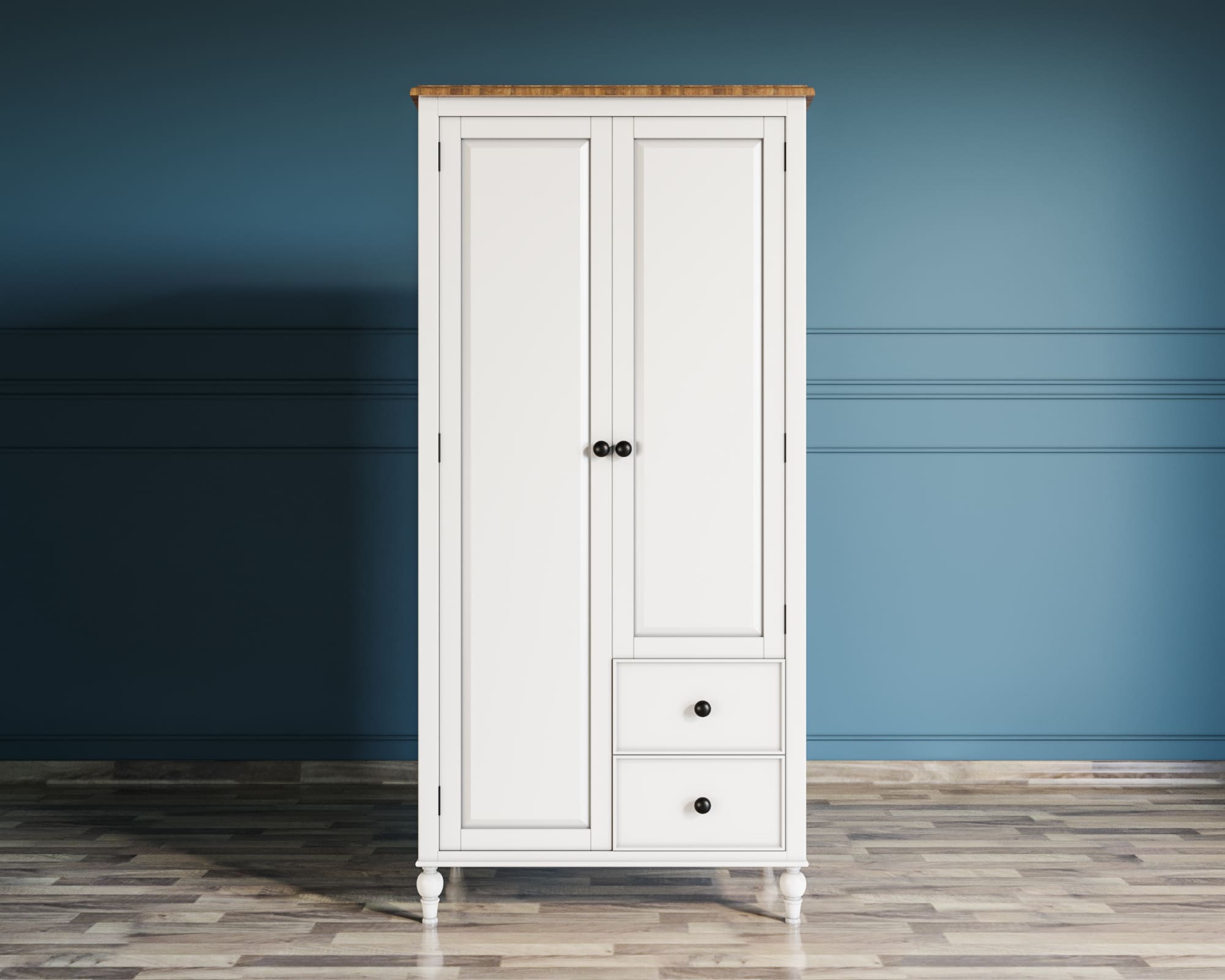 Шкаф двухстворчатый "Odri" с двумя ящиками арт od2127S в интернет-магазине в Москве Шкаф двухстворчатый "Odri" с двумя ящиками арт od2127S в интернет-магазине