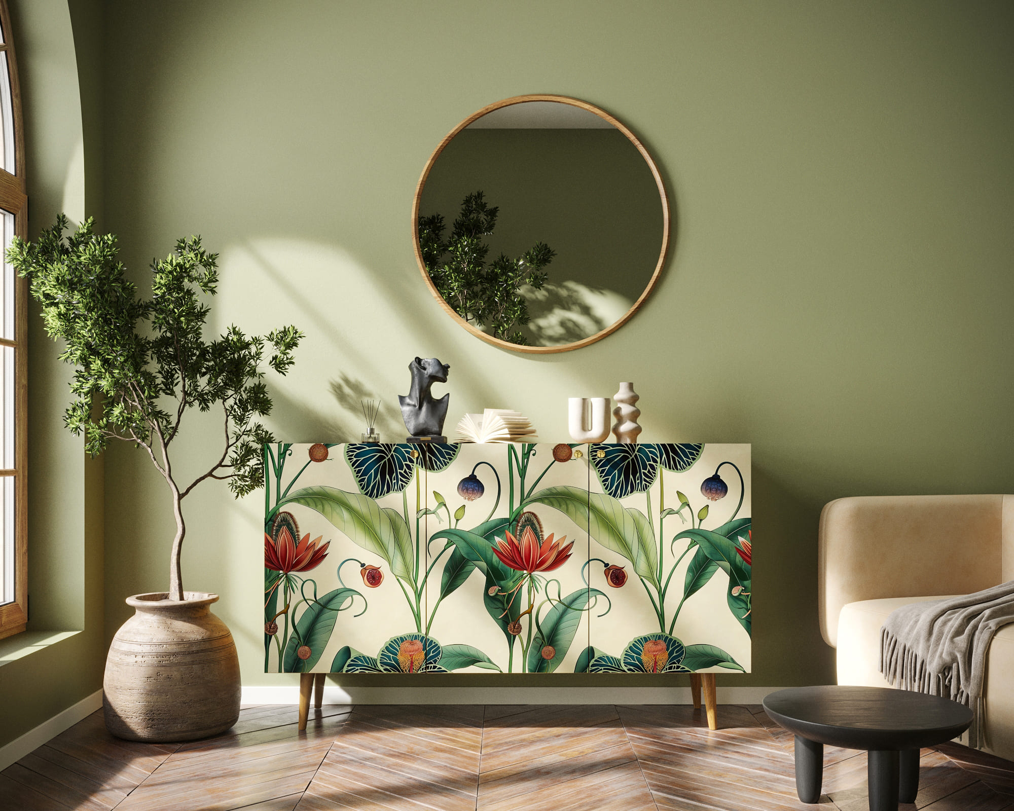 Комод "Berber" три дверки арт BB01/Print_55 в интернет-магазине в Москве Комод "Berber" три дверки арт BB01/Print_55 в интернет-магазине