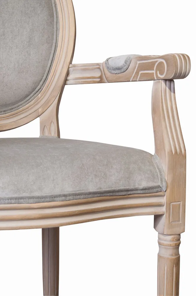 фото Мягкий стул с подлокотниками Volker Arm Grey в Москве фото Мягкий стул с подлокотниками Volker Arm Grey