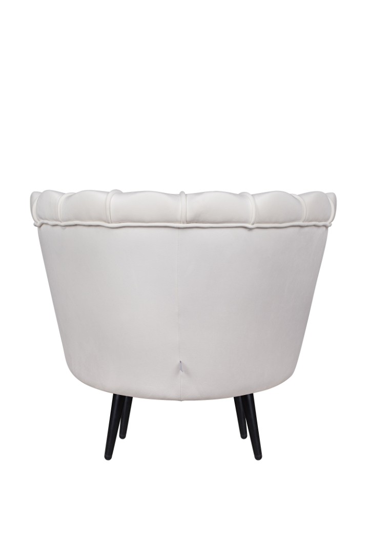 Кресло ракушка Pearl Beige на черных ножках в интернет-магазине