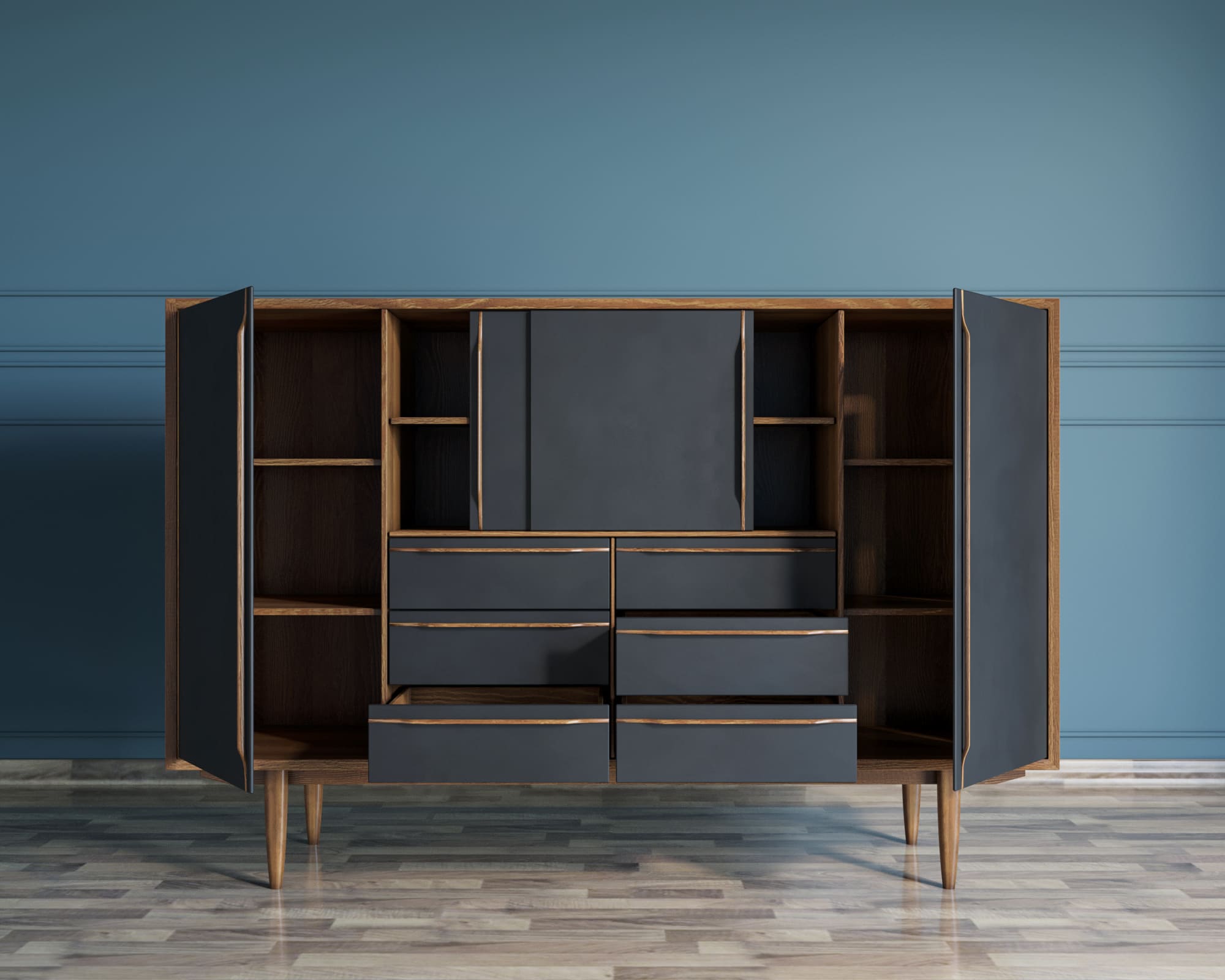 заказать Большой комод "Bruni Black" арт BR09Black в Москве заказать Большой комод "Bruni Black" арт BR09Black