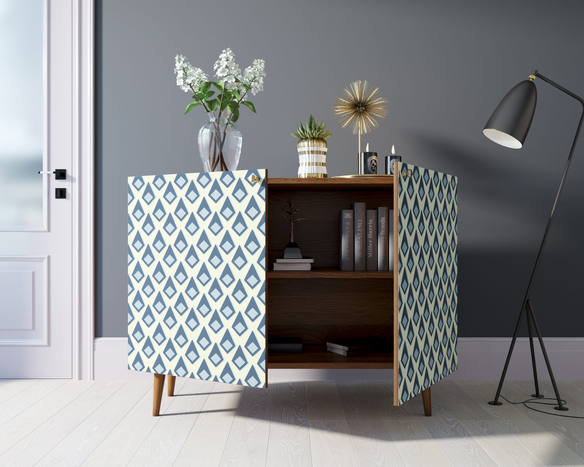 Комод "Berber" две дверки 13 принт арт BB04/Print_13 в интернет-магазине