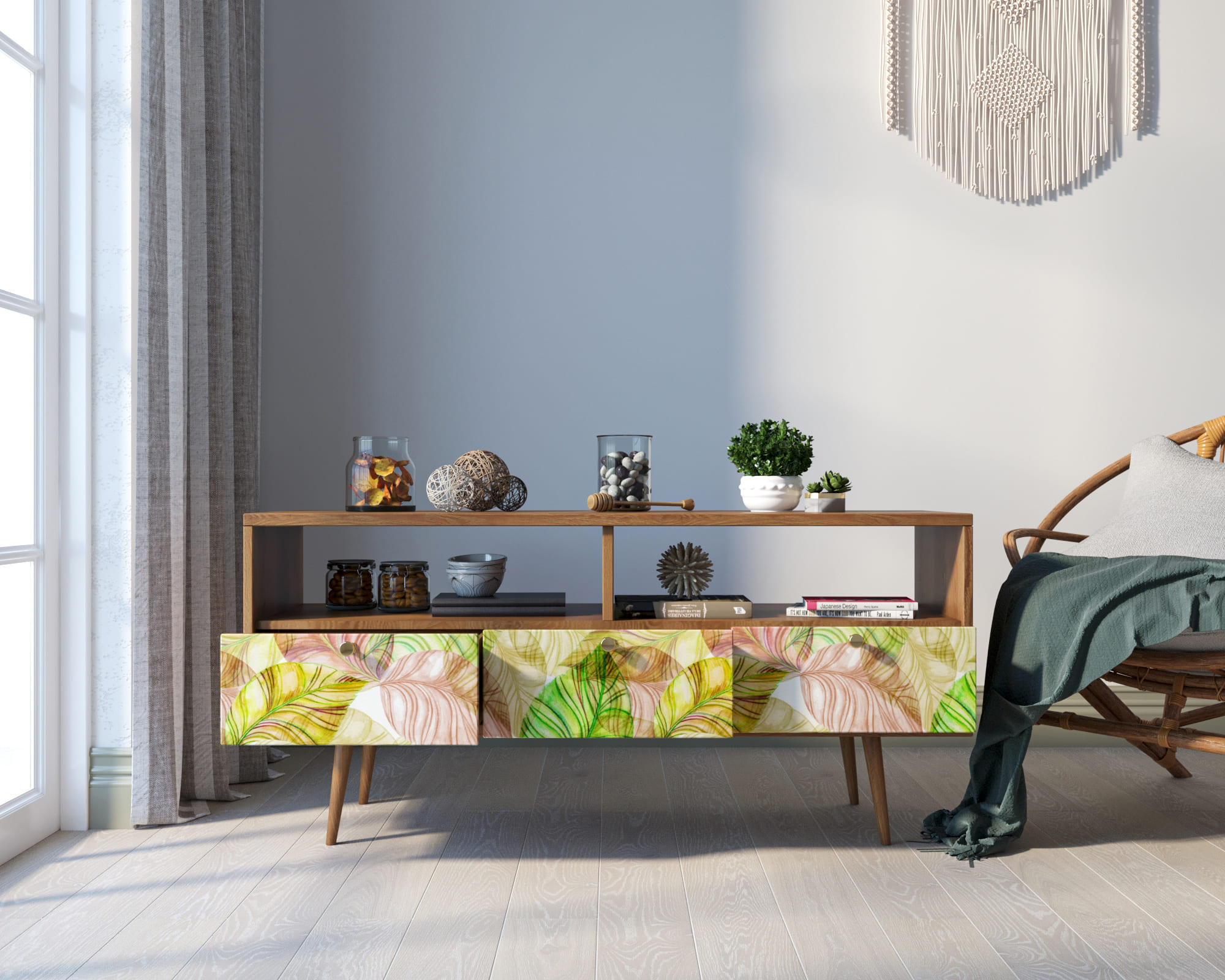 купить Консоль "Berber" с тремя ящиками принт 29 арт BB23/Print_29