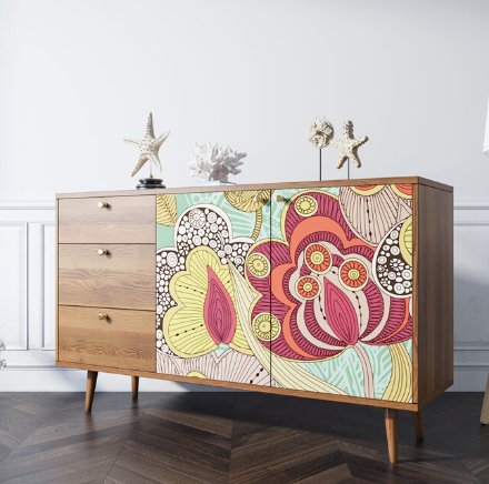 Комод "Berber" с двумя дверками и ящиками 6 принт арт BB05/Print_06 в Москве Комод "Berber" с двумя дверками и ящиками 6 принт арт BB05/Print_06