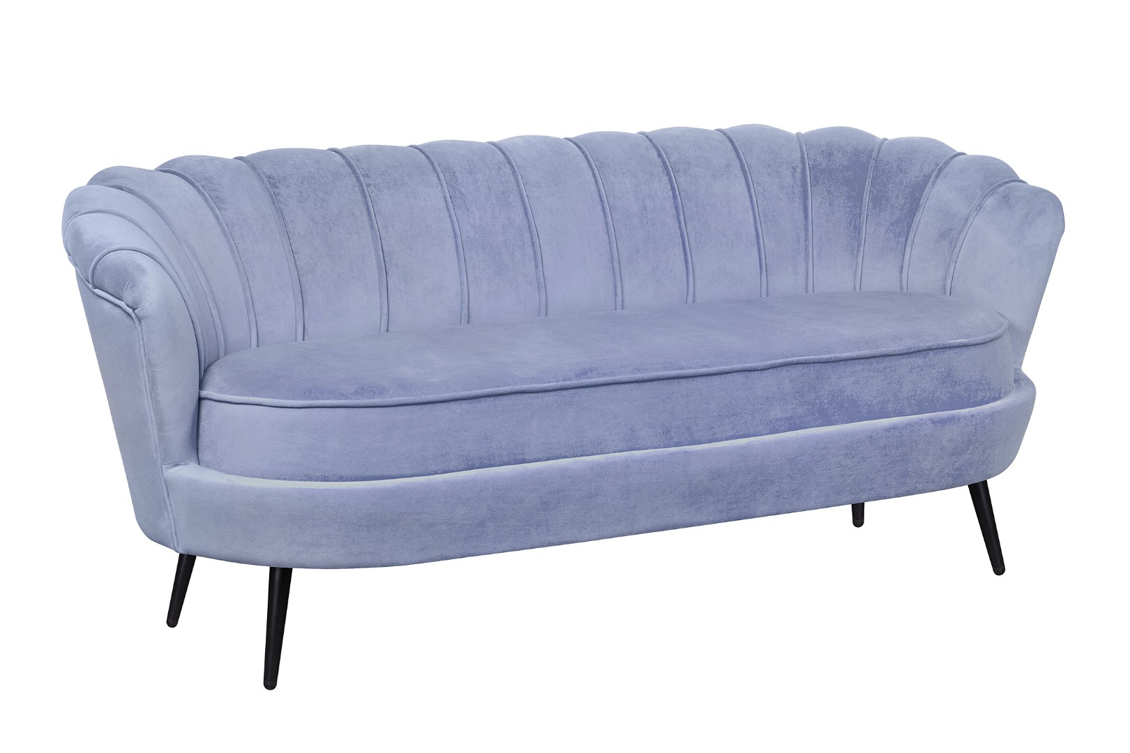 купить Диван ракушка для гостиниц Pearl Triple Blue на черных ножках