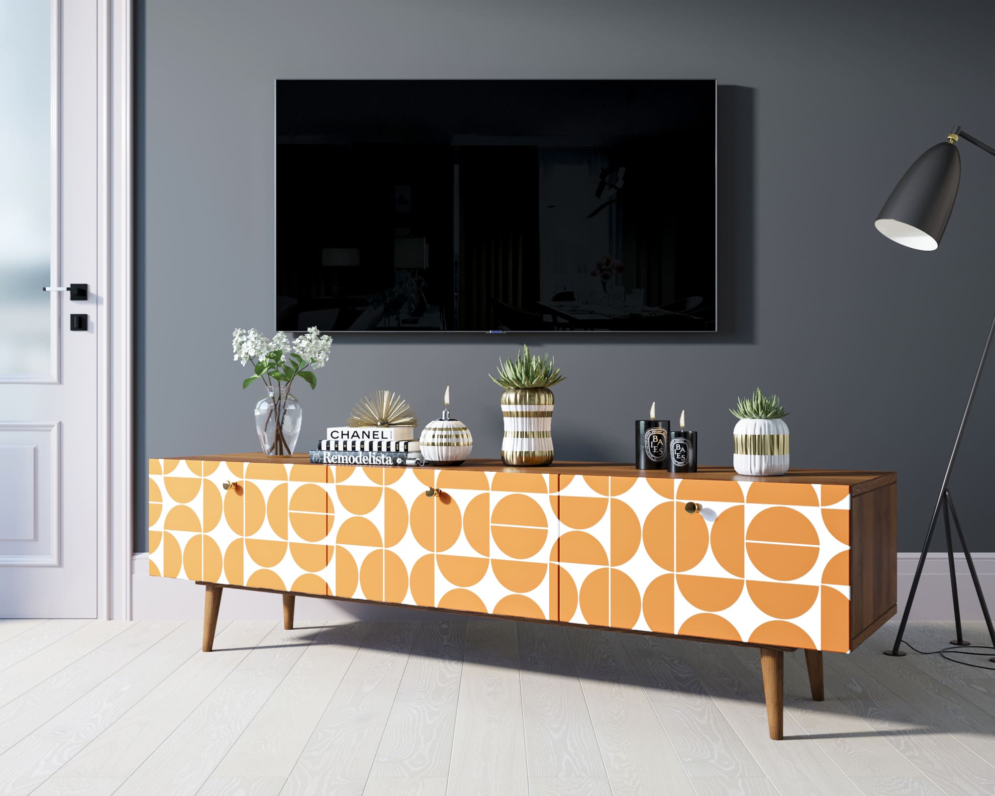 фото Комод "Berber" с ящиками низкий под TV принт 14 арт BB19/Print_14 в Москве фото Комод "Berber" с ящиками низкий под TV принт 14 арт BB19/Print_14